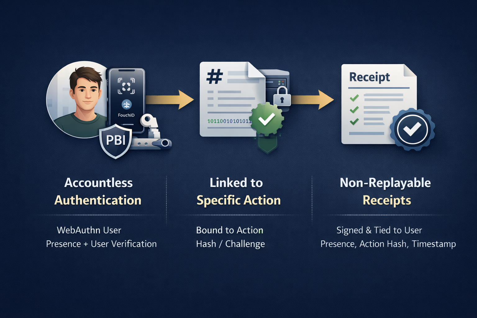 WebAuthn Challenge-Verify Flow for Presence-Bound Identity
