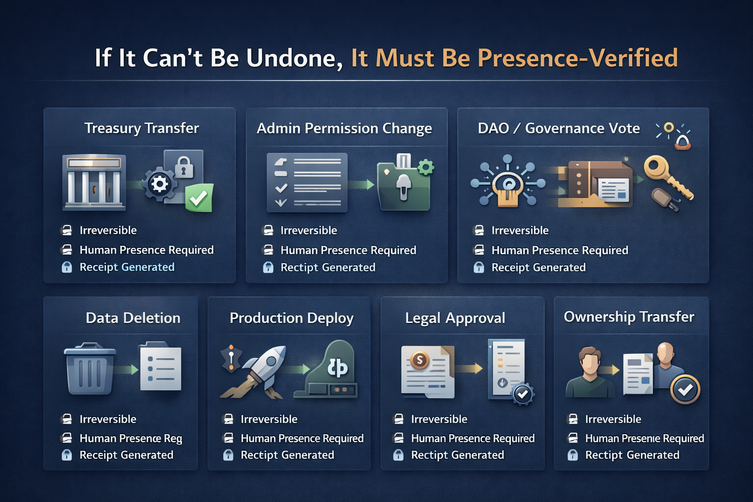 Irreversible actions use-case grid for PBI